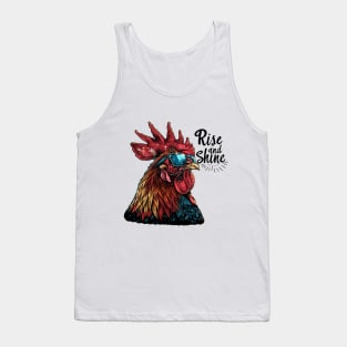 Rise and Shine - Rooster (with Black Lettering) Tank Top